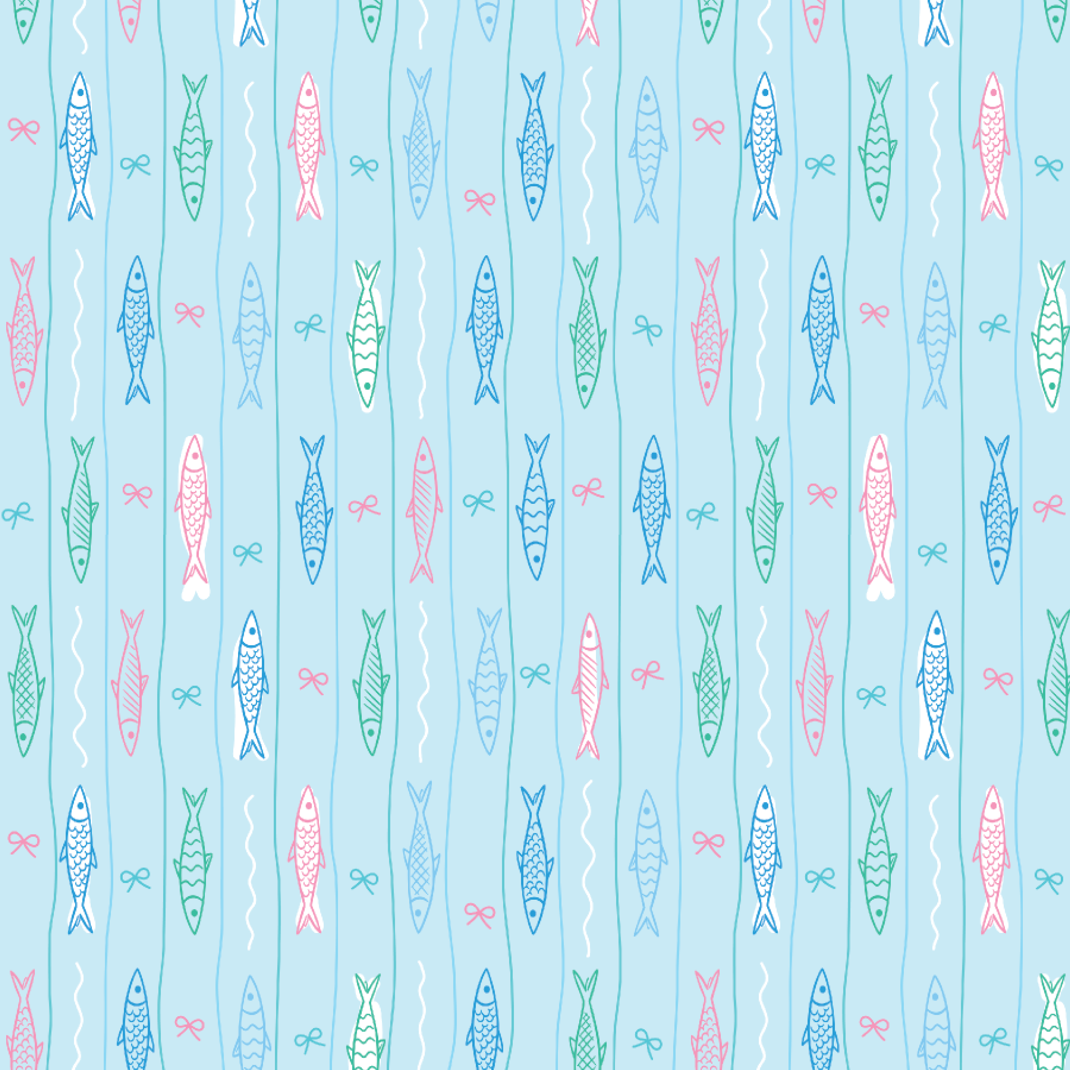 P1477 | Summer Sardines Pattern Acrylic Sheets - Patterns