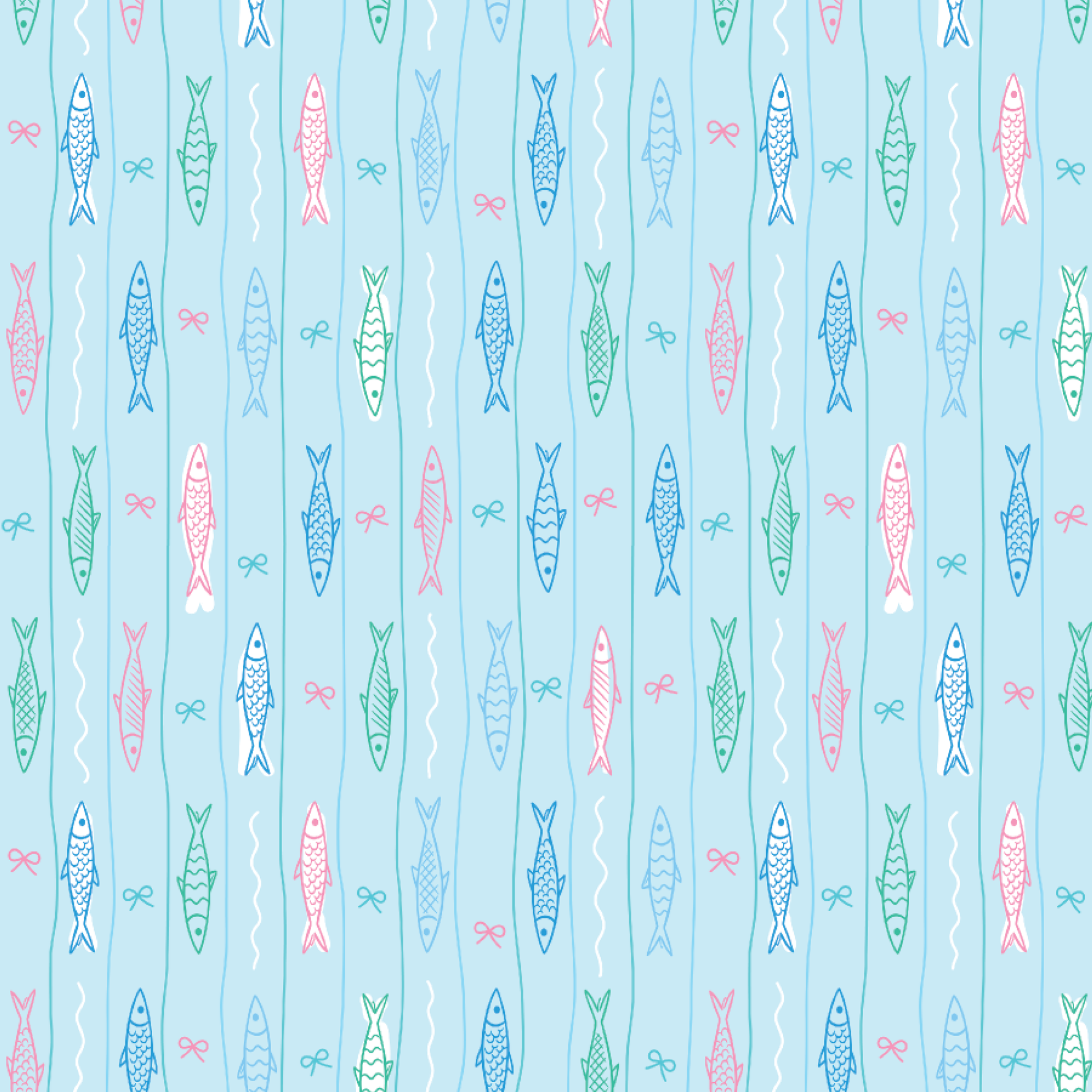 P1477 | Summer Sardines Pattern Acrylic Sheets - Patterns