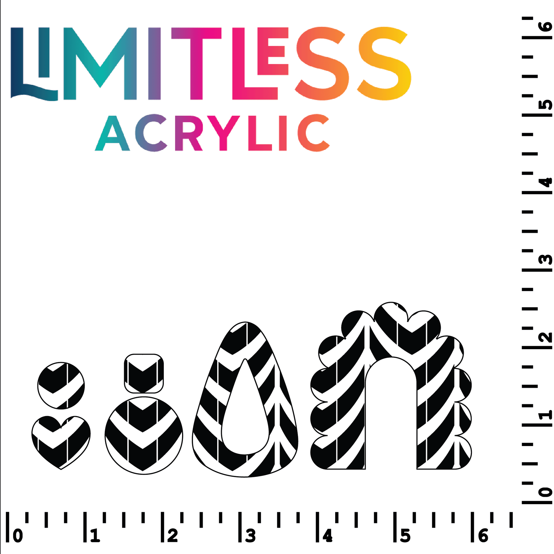 P1480 | Tire Tread 2 Pattern Acrylic Sheets - Patterns