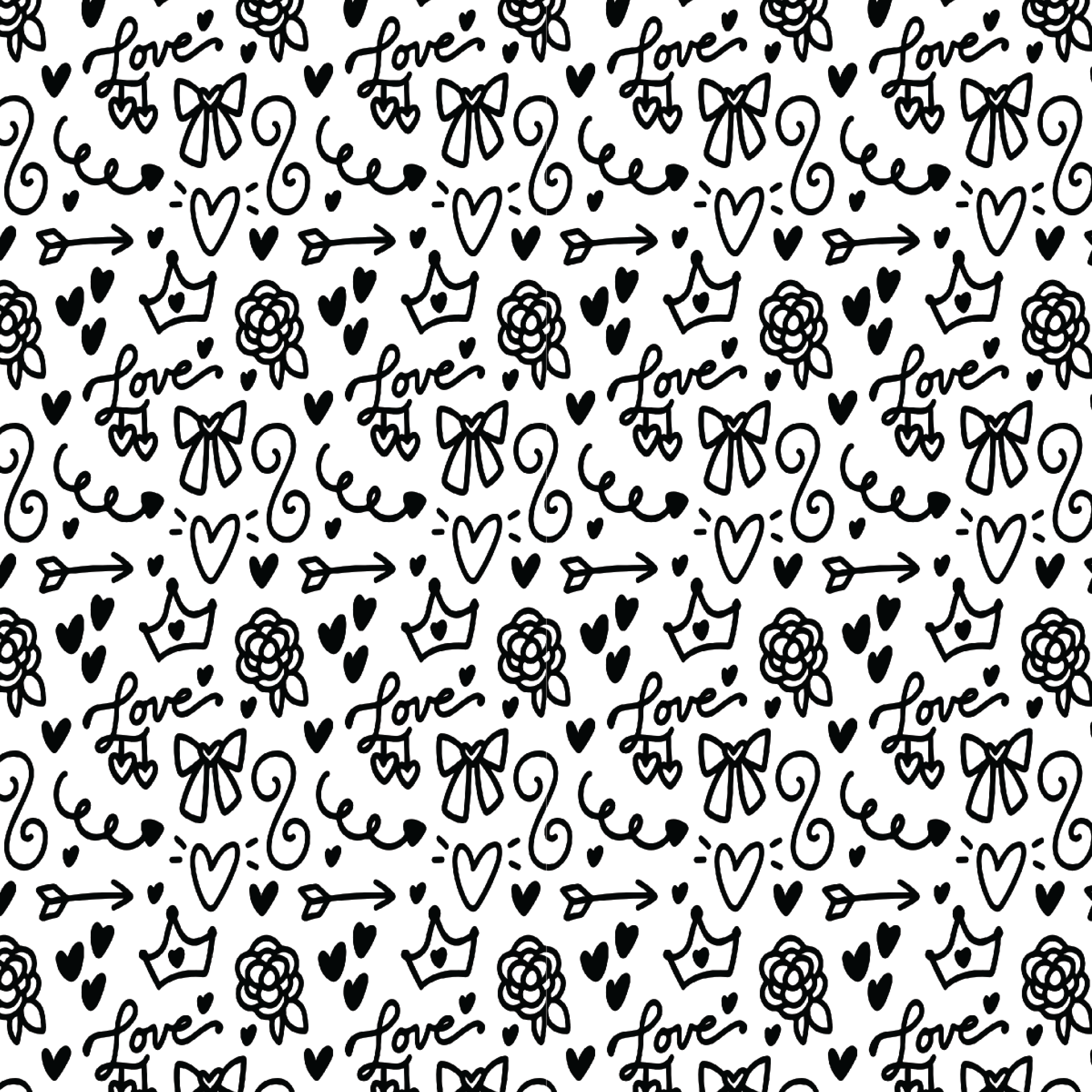 P1485 | Valentines Day Clipart Pattern Acrylic Sheets - Patterns
