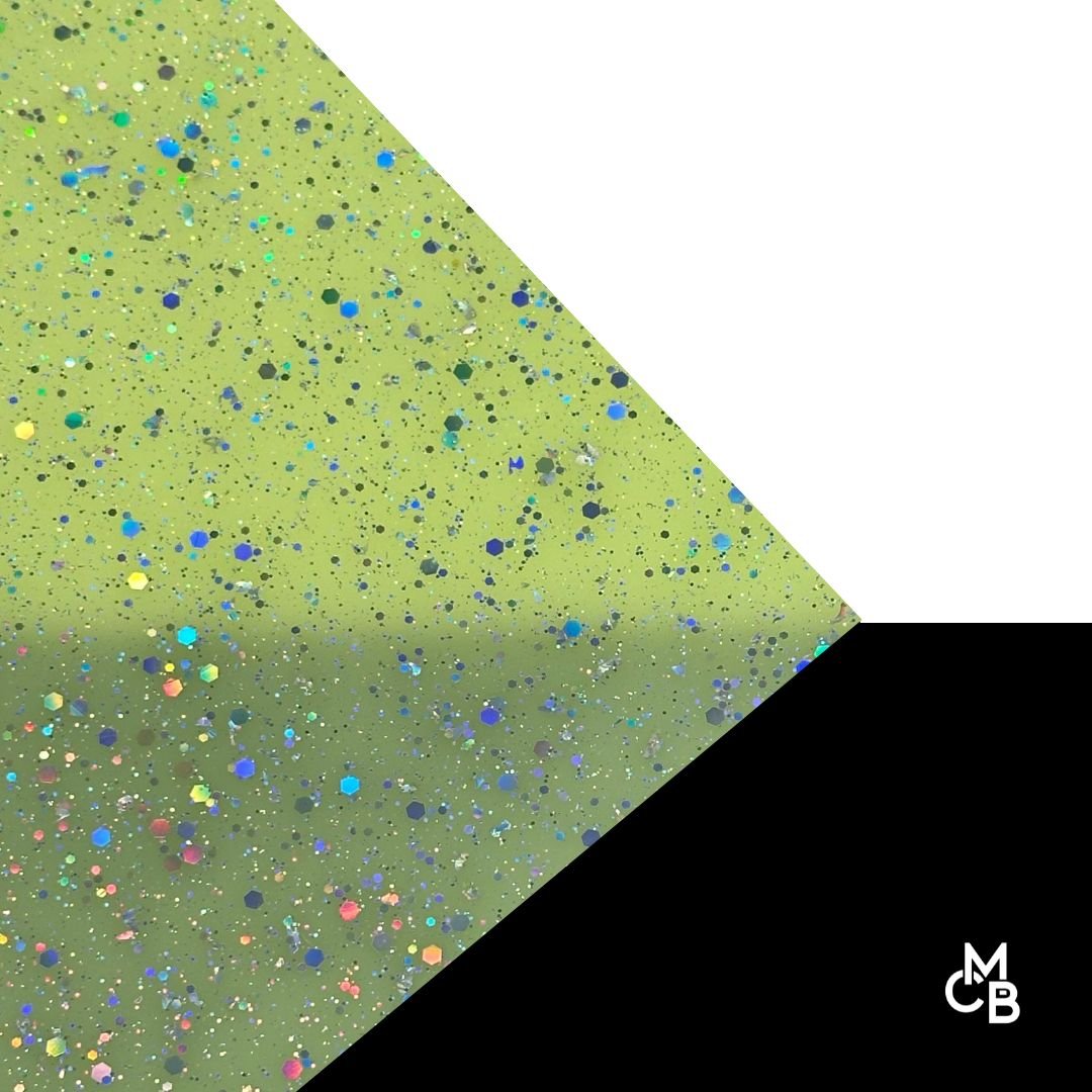 Pale Lemonade Diamond Dust Glitter Dots Cast Acrylic | Glitter Acrylic Sheet | CMB Acrylic