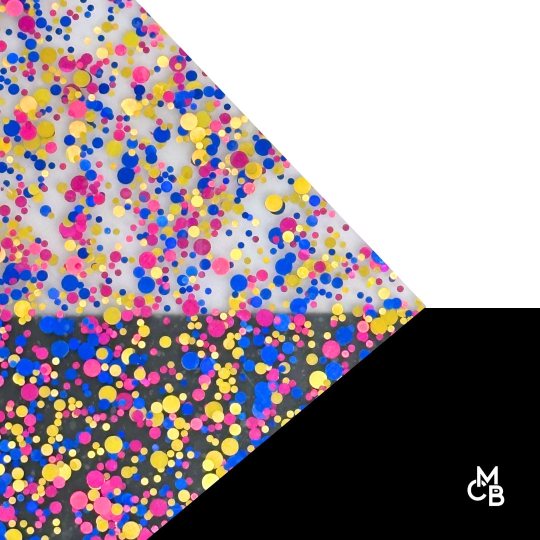 Party Time Glitter Dots Cast Acrylic | Glitter Acrylic Sheet | CMB Acrylic