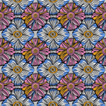 Pastel Ankara Floral Burst Pattern Acrylic Sheets - CMB Pattern Acrylic