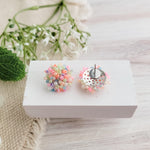Pastel Rainbow 15mm Small Seed Bead Topper, 1 Pair, Seed Bead 73 - 
