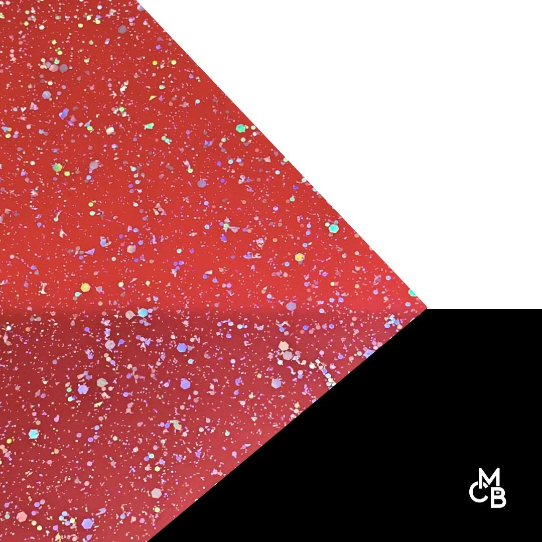 Pastel Red Diamond Dust Glitter Dots Cast Acrylic | Glitter Acrylic Sheet | CMB Acrylic