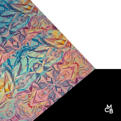 Pattern Leatherette | HOLOGRAPHIC CRUMPLED IRIDESCENT | P0282 - LASERABLE LEATHERETTE