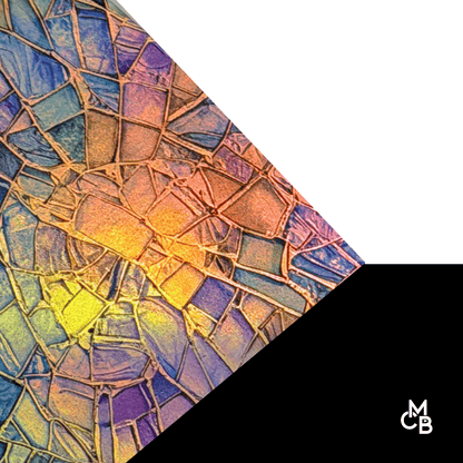 Pattern Leatherette | HOLOGRAPHIC DELICATE QUARTZ | P0312 - LASERABLE LEATHERETTE