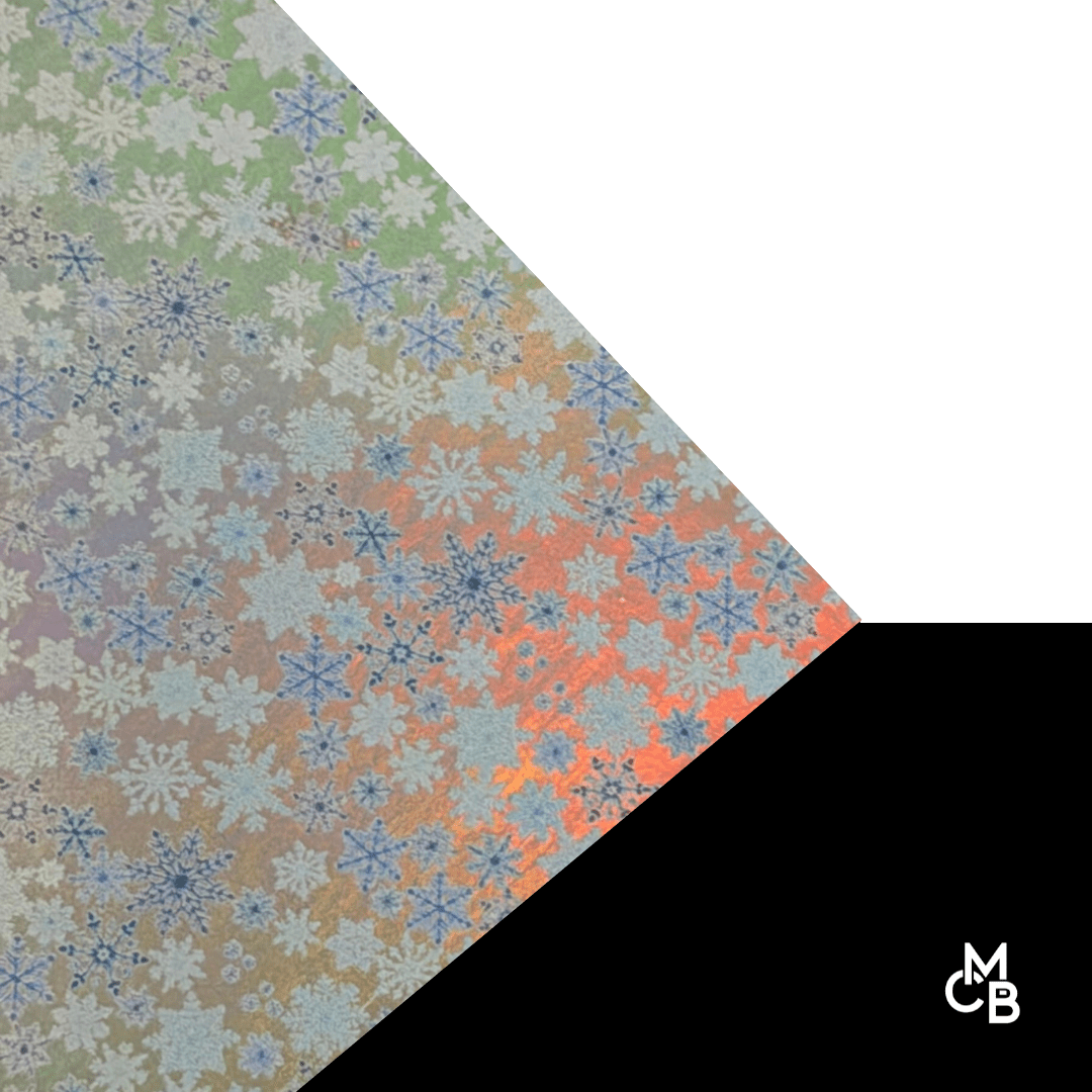 Pattern Leatherette | HOLOGRAPHIC ITTY BITTY ICEY SNOWFLAKES | P0489 - LASERABLE LEATHERETTE