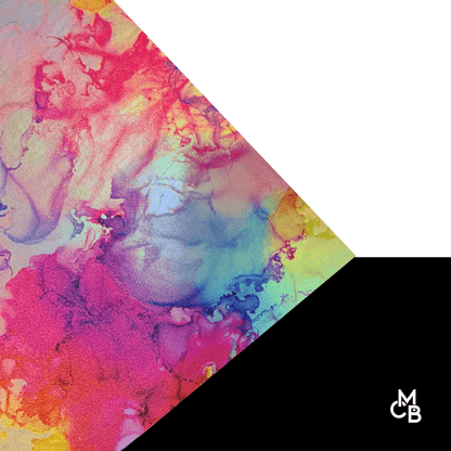 Pattern Leatherette | HOLOGRAPHIC RAINBOW ALCOHOL INK | P1137 - LASERABLE LEATHERETTE