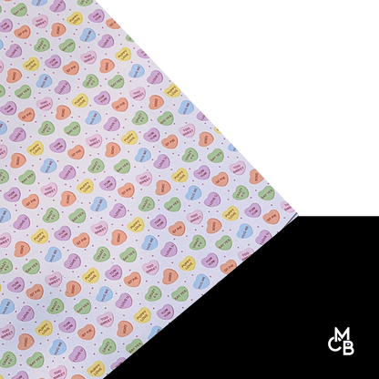 Pattern Leatherette | ITTY BITTY CANDY HEARTS | P0473 - LASERABLE LEATHERETTE