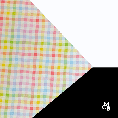 Pattern Leatherette | Rainbow Gingham | P0845 - LASERABLE LEATHERETTE