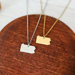 Pennsylvania Pendant Necklace (Silver or Gold), 1 Total, Metal Blank 200 - 