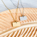 Pennsylvania Pendant Necklace (Silver or Gold), 1 Total, Metal Blank 200 - 
