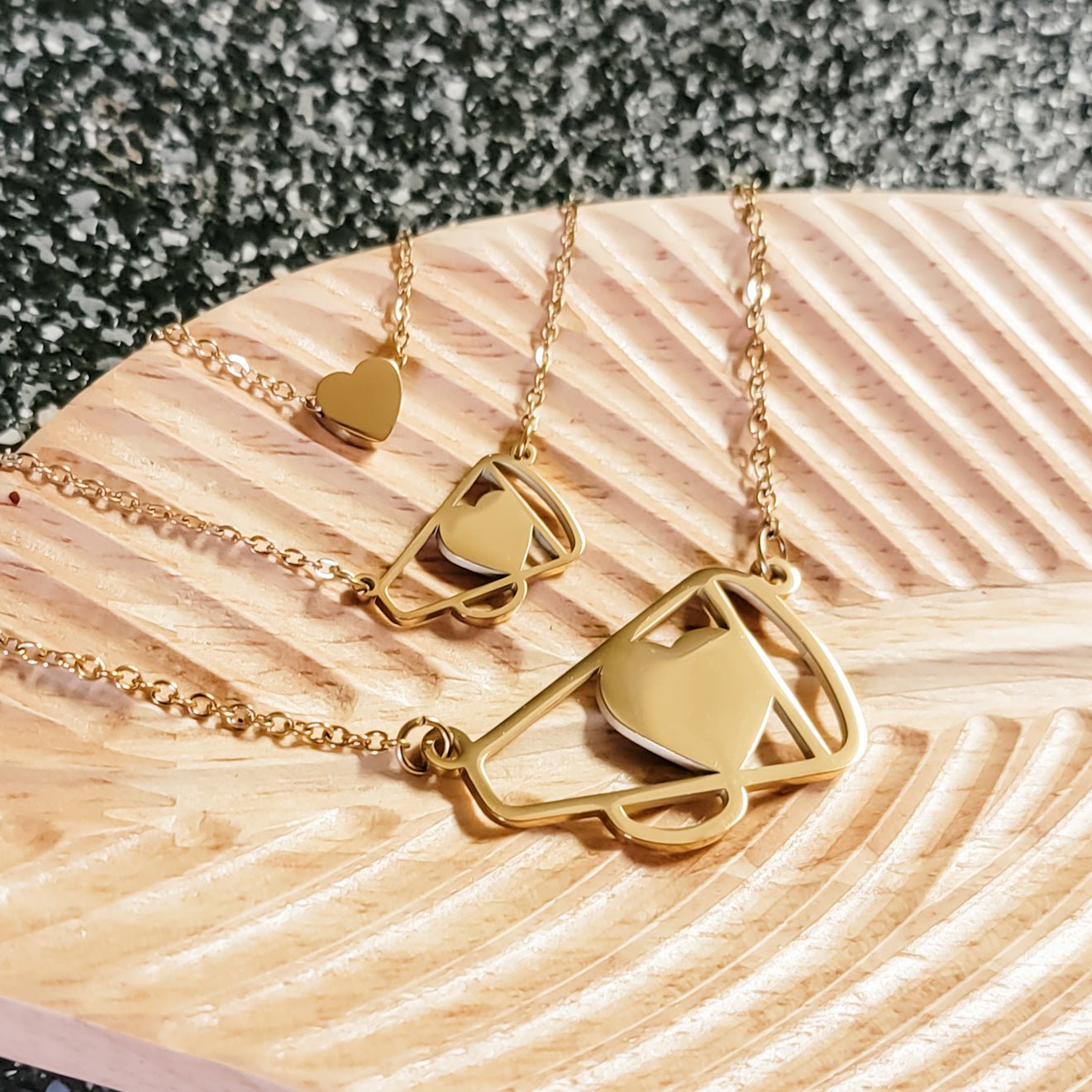 Petite Cheer Megaphone Necklace (Silver or Gold), 1 Total, Metal Blank 132 - 