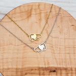 Petite Cheer Megaphone Necklace (Silver or Gold), 1 Total, Metal Blank 132 - 