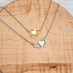 Petite Cheer Megaphone Necklace (Silver or Gold), 1 Total, Metal Blank 132 - 