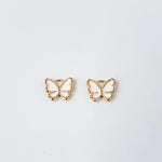 Petite White Butterfly Gold - Plated Enamel Charms, 10 Pieces, Charm 18 - 