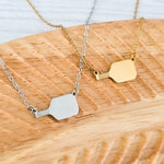 Pickleball Pendant Necklace (Silver or Gold), 1 Total, Metal Blank 193 - 