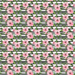 Pink Floral on Stripes Pattern Acrylic Sheets - CMB Pattern Acrylic