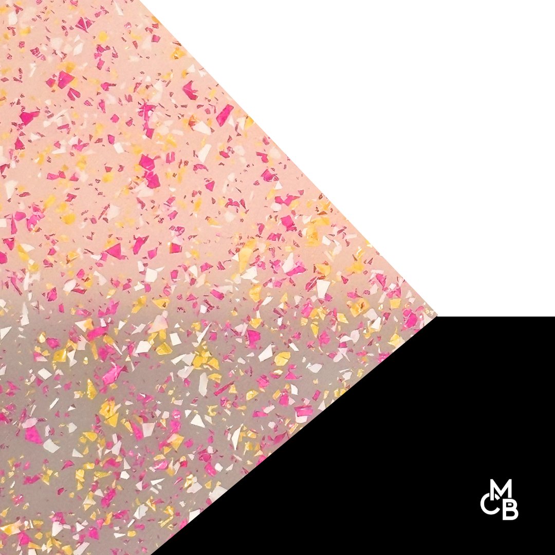 Pink Gold Rush MicroFlake Glitter Cast Acrylic | Glitter Acrylic Sheet | CMB Acrylic