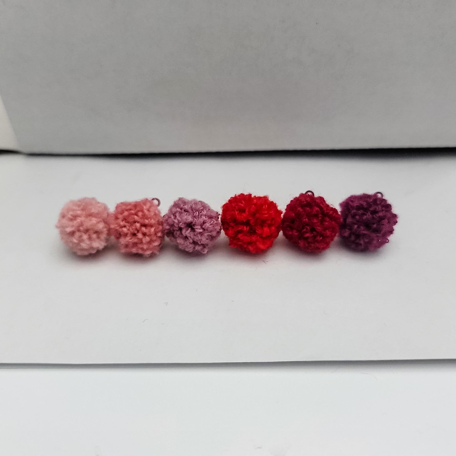 Pink & Red Woven 12mm Stud Topper (Choice of Color), 3 Pairs, Stud 114 - 119 - 