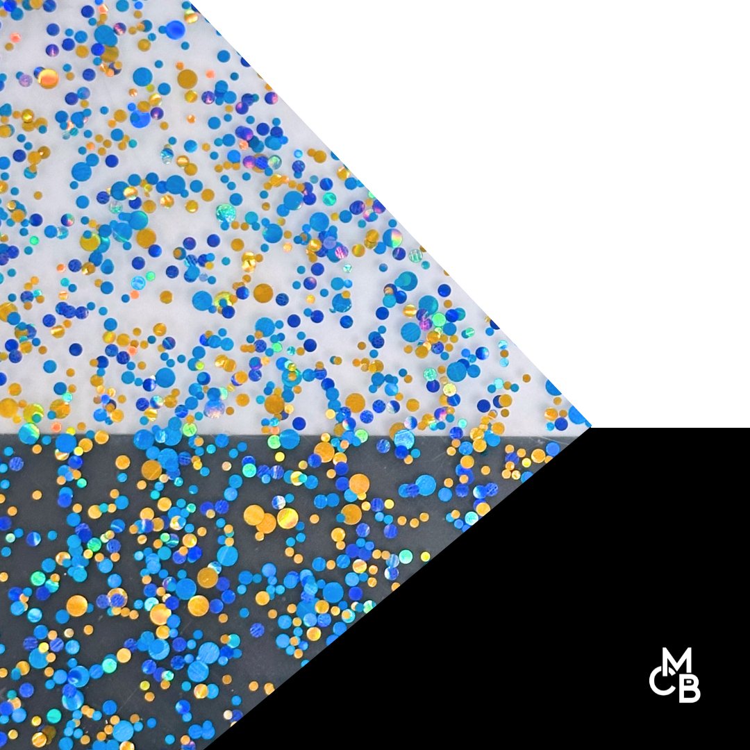 Pool Party Glitter Dots Cast Acrylic | Glitter Acrylic Sheet | CMB Acrylic