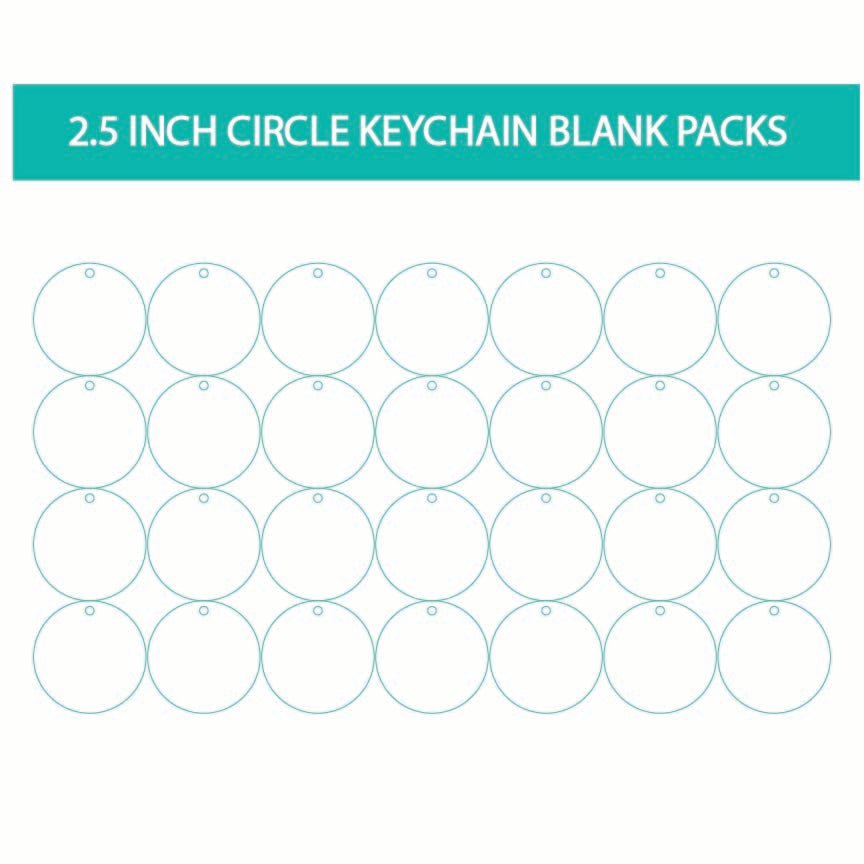 PREMIUM CRAFT BLANK | 2.5 INCH ROUND KEYCHAIN BAG TAG BLANK | LASER & UV READY | 28 PIECES - Acrylic Blanks