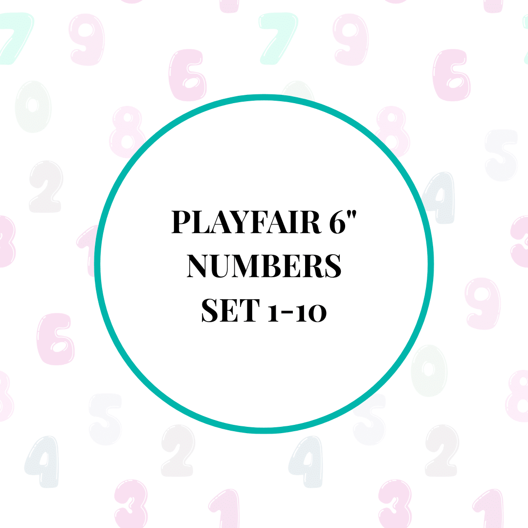 PREMIUM CRAFT BLANK | 6" CUT NUMBERS | PLAYFAIR FONT | SET 1 - 10 - Acrylic Blanks