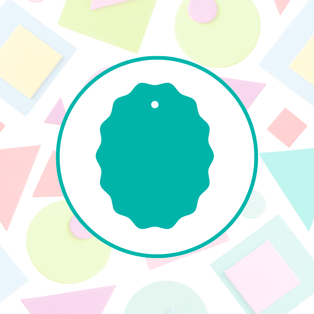 PREMIUM CRAFT BLANK | WAVEY OVAL GIFT TAG BLANK | LASER & UV READY | 26 PIECES - Acrylic Blanks