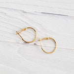 Premium Gold 20mm Leverback Stainless Steel Hoop (1.2mm Wide), 10 Pieces, Hoop 1 - 