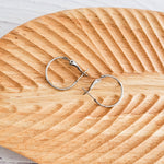 Premium Silver 20mm Leverback Stainless Steel Hoop (1.2mm Wide), 10 Pieces, Hoop 2 - 