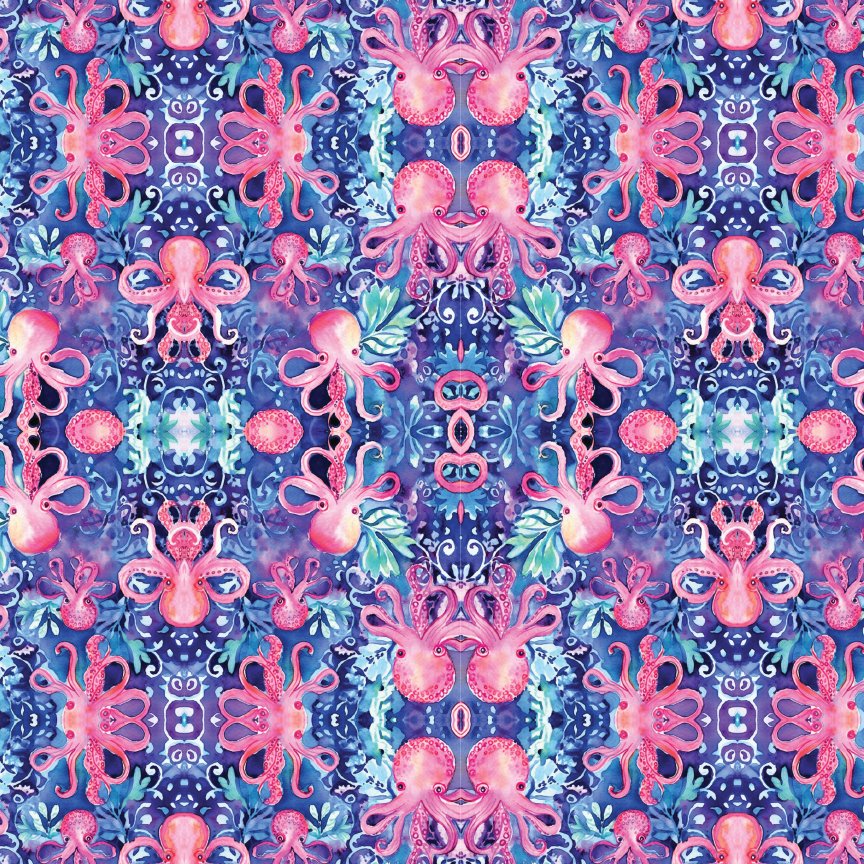 Preppy Octopi Pattern Acrylic Sheets - CMB Pattern Acrylic