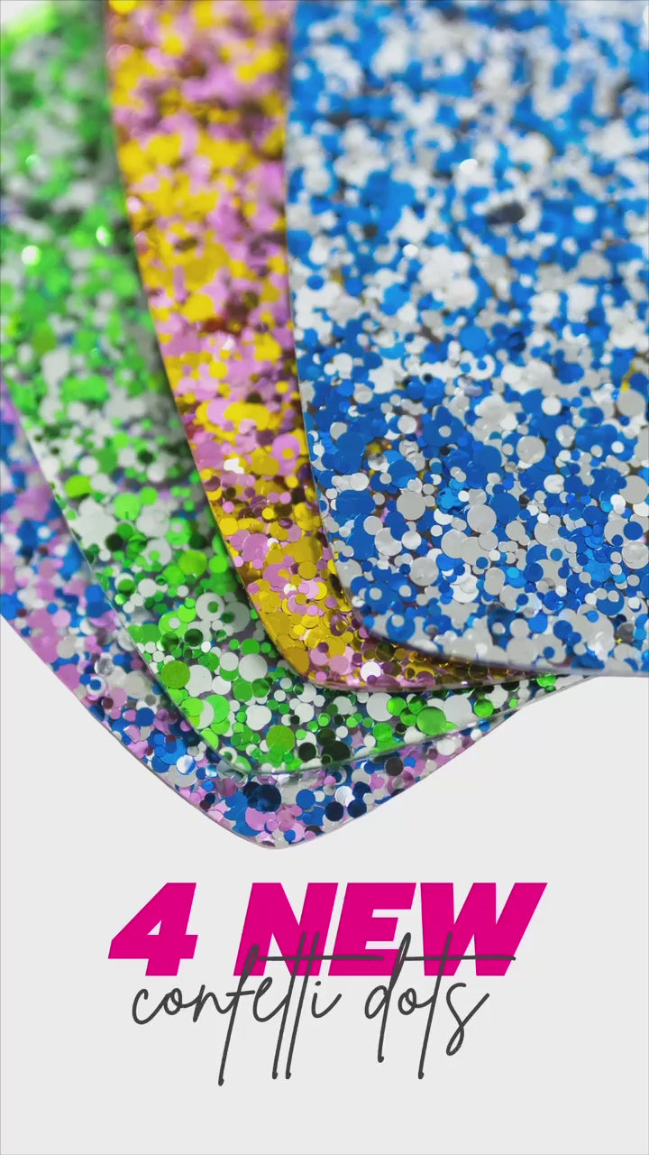 1/8" Sugar Sweet Glitter Dots Cast Acrylic Sheets