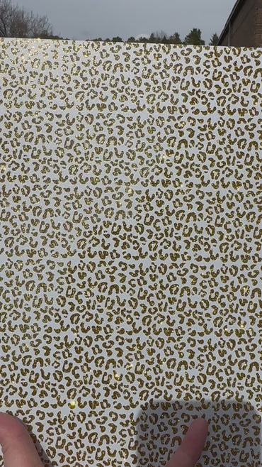 P0001 | 1/8" Gold Glitter Leopard Pattern Acrylic Sheet CMB PRESTIGE PATTERNS