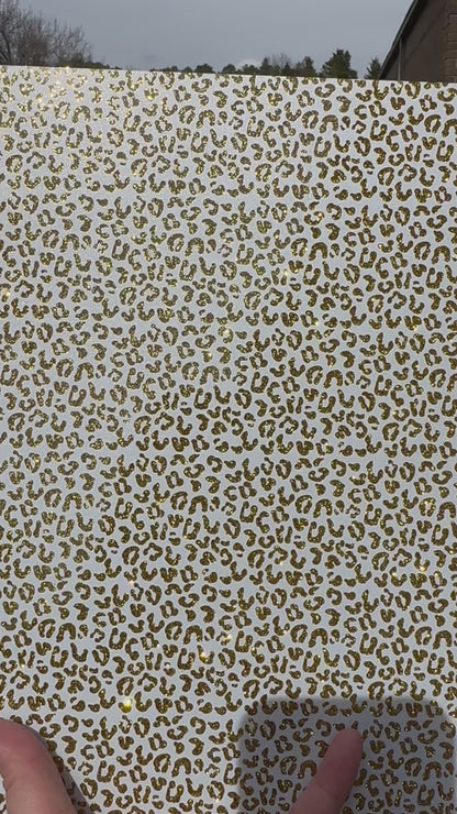 P0001 | 1/8" Gold Glitter Leopard Pattern Acrylic Sheet CMB PRESTIGE PATTERNS