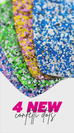 1/8" Green & White Glitter Dots Cast Acrylic Sheets