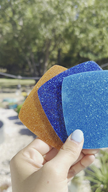 1/8" Cerulean Glitter Cast Acrylic Sheets
