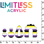 Pride Flag - Nonbinary Pattern Acrylic Sheets - CMB Pattern Acrylic
