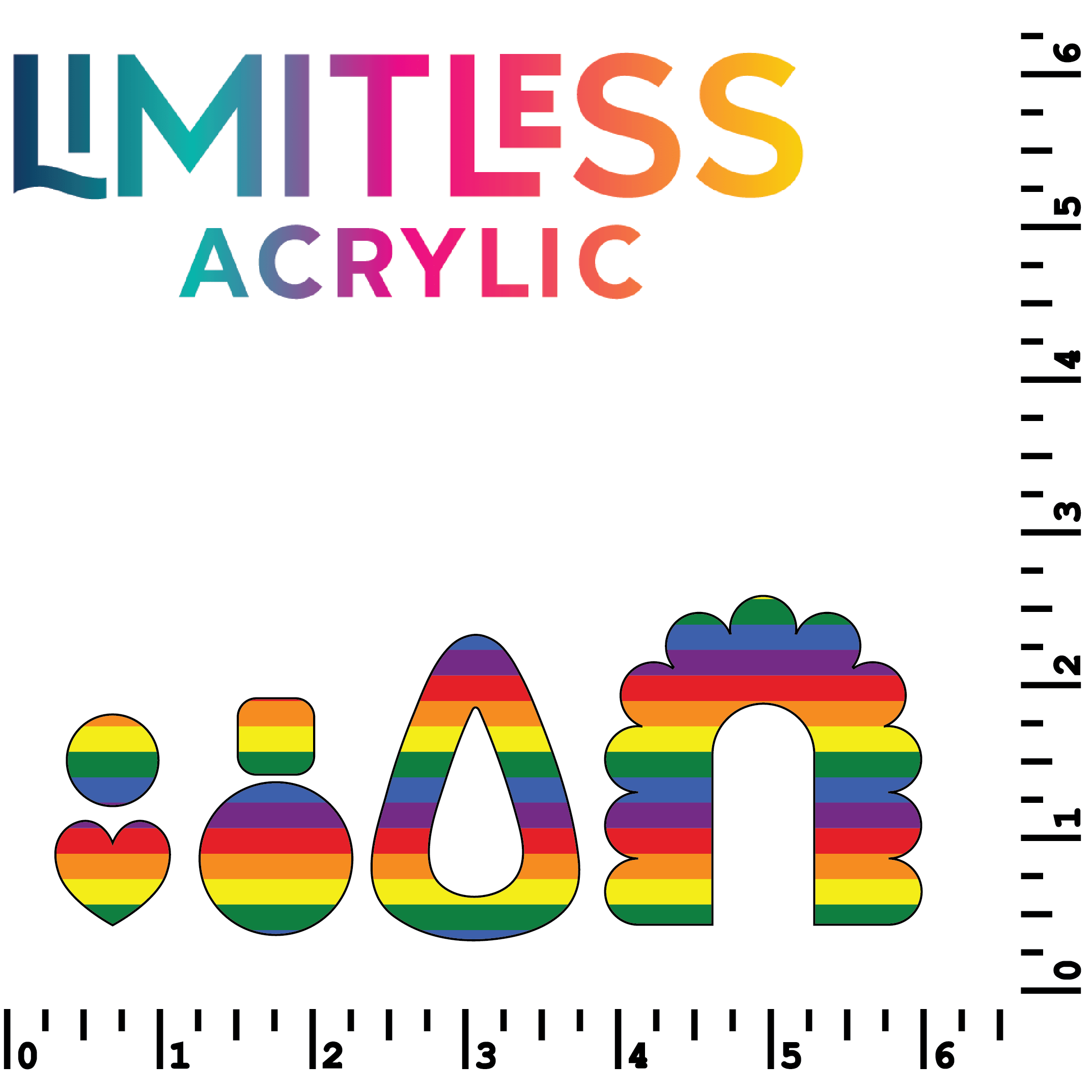 P0870 | Pride Flag Pattern Acrylic Sheets – Custom Made Better