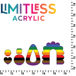 Pride Flag - POC Inclusive Pattern Acrylic Sheets - CMB Pattern Acrylic