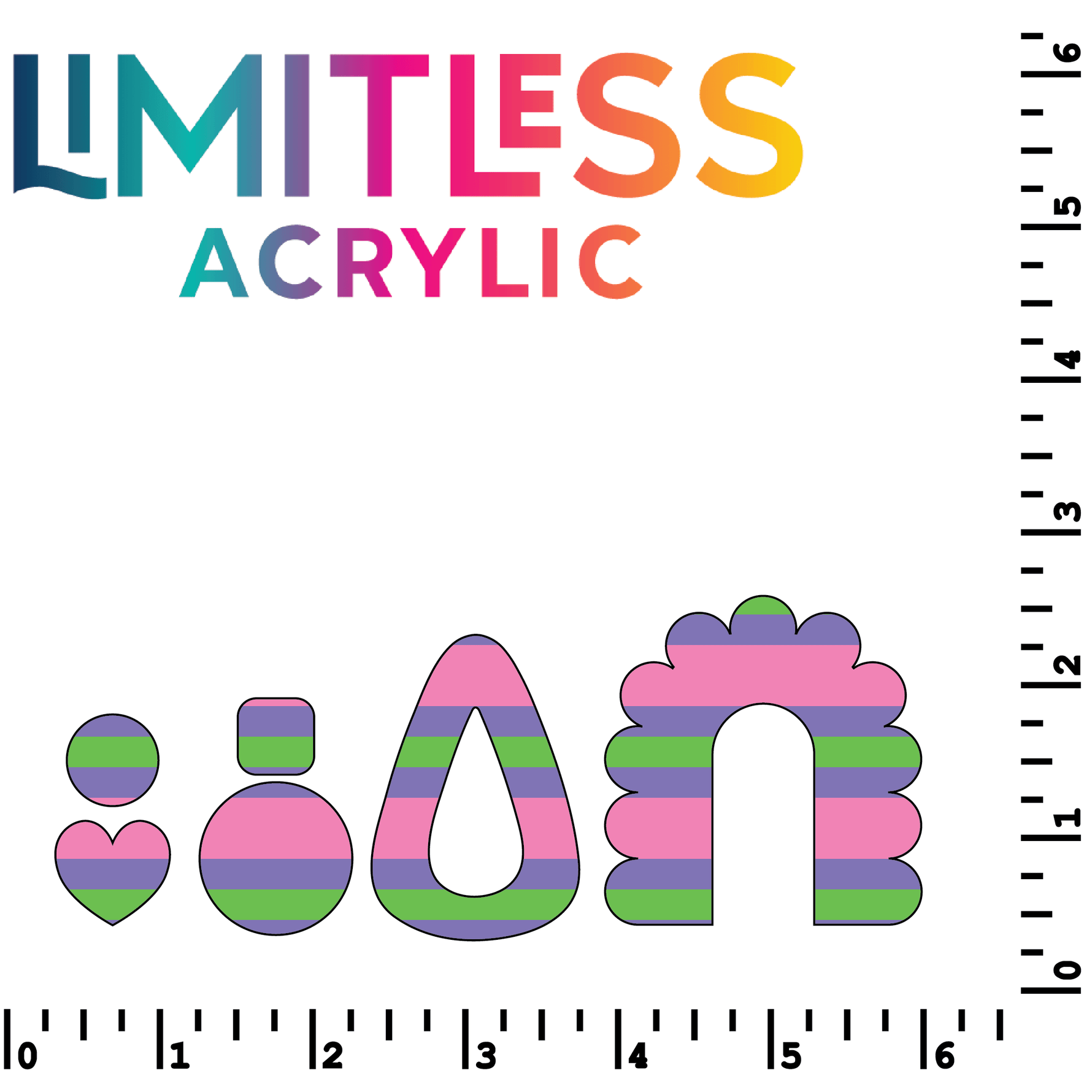 Pride Flag - Trigender Pattern Acrylic Sheets - CMB Pattern Acrylic