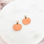 Pumpkin (Orange and Gold) Enamel and Alloy Pendant Charm, 10 Pieces, Charm 14 - 