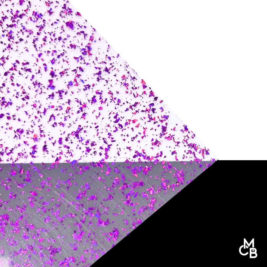 Purple Flake Glitter Cast Acrylic | Glitter Acrylic Sheet | CMB Acrylic
