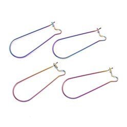 Rainbow 33mm Kidney Ear Wire , 20 Pieces, Earring Hook 27 - 