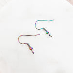 Rainbow Classic Forward - Facing Stainless Ear Wires, 20 Pieces, Earring Hook 48 - 