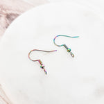 Rainbow Classic Forward - Facing Stainless Ear Wires, 20 Pieces, Earring Hook 48 - 