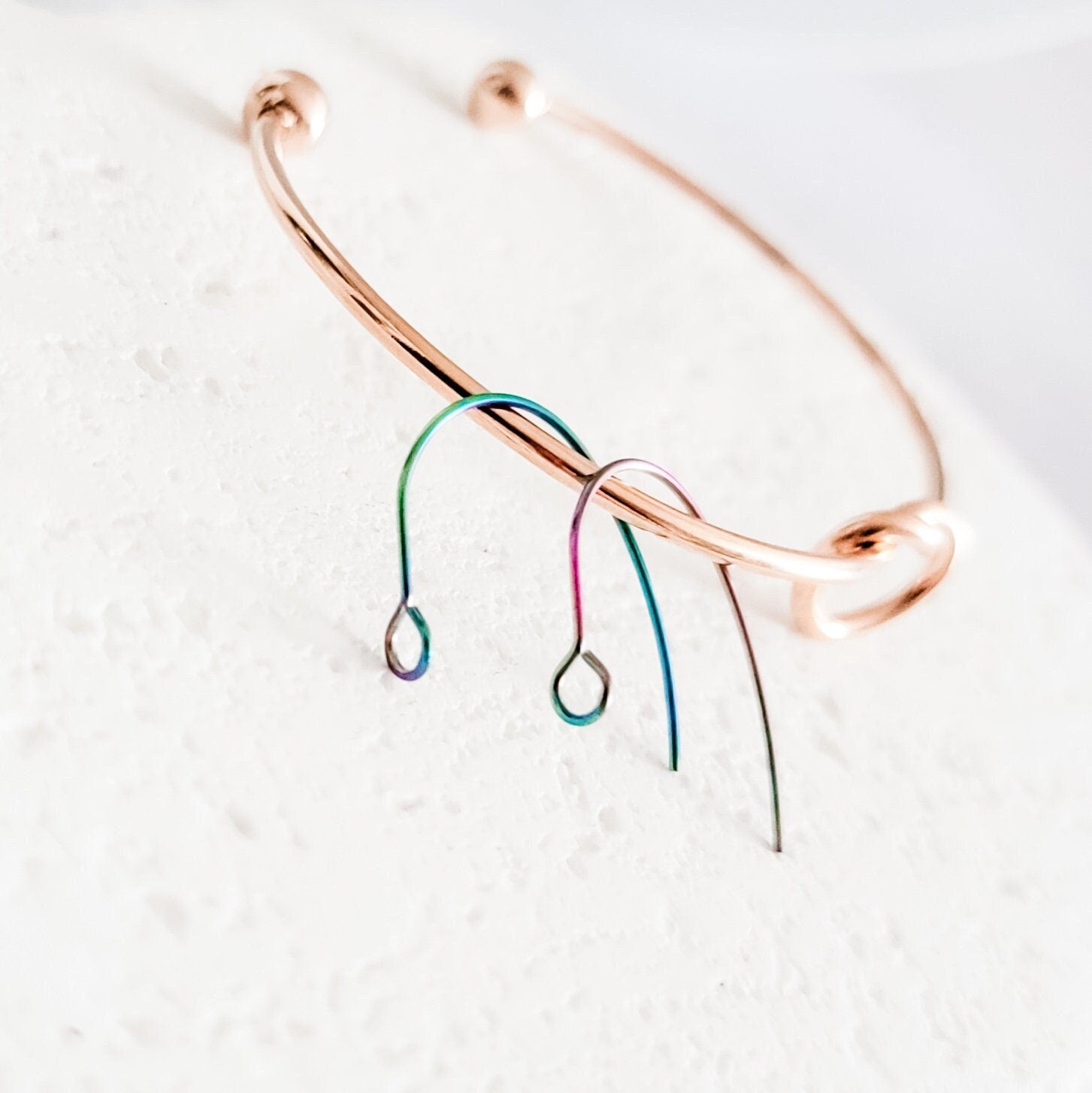 Rainbow Modern Forward - Facing Stainless Steel Ear Wires, 20 Pieces, Earring Hook 32 - 