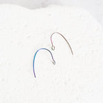 Rainbow Modern Forward - Facing Stainless Steel Ear Wires, 20 Pieces, Earring Hook 32 - 