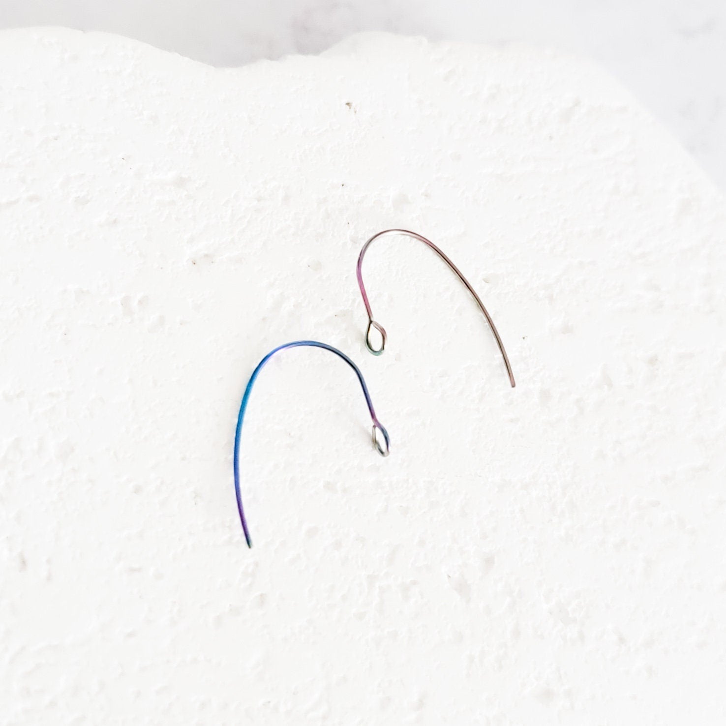 Rainbow Modern Forward - Facing Stainless Steel Ear Wires, 20 Pieces, Earring Hook 32 - 