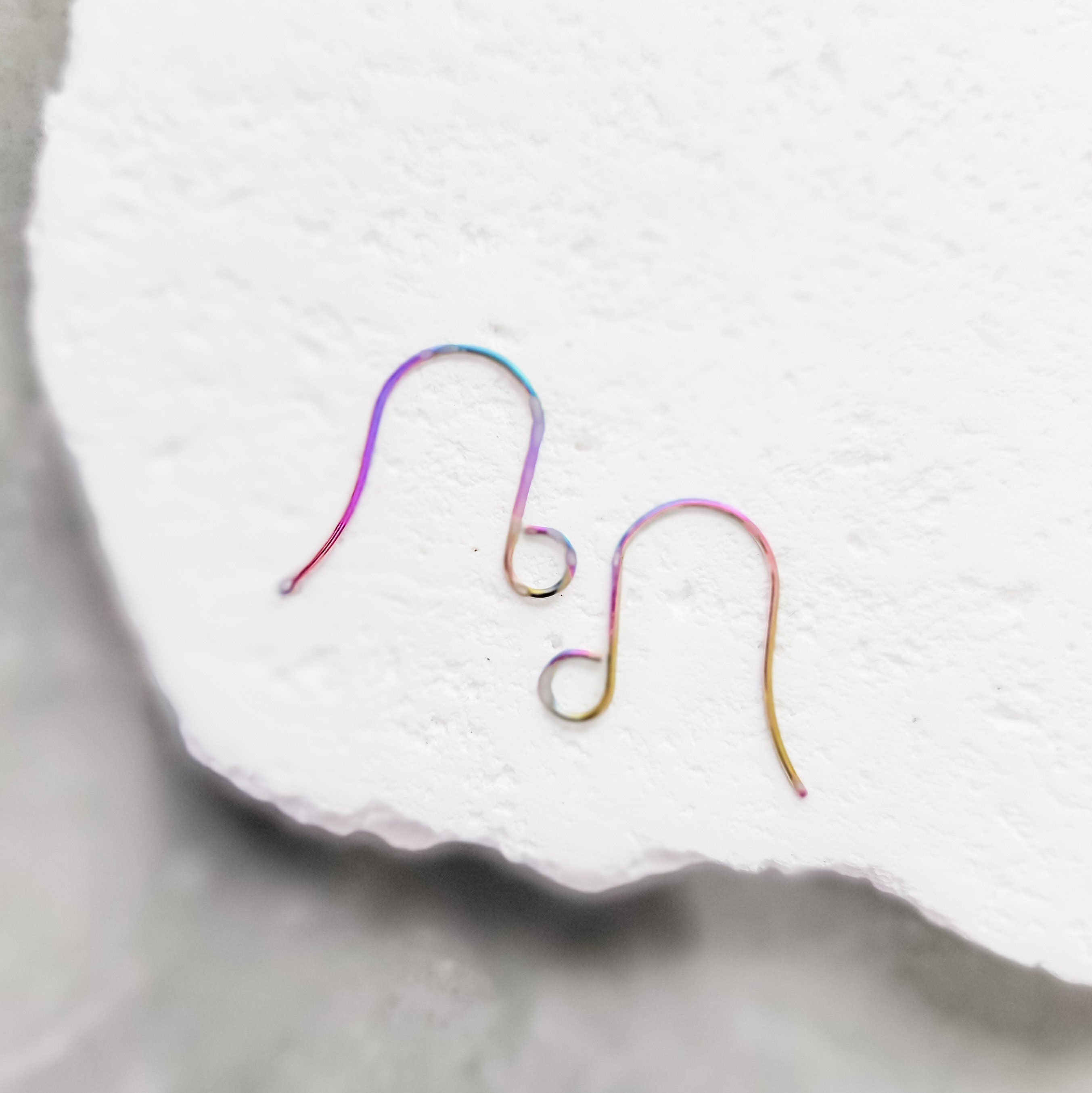 Rainbow Statement Large Loop Stainless Steel Ear Wires (6mm), 20 Pieces, Earring Hook 64 - 